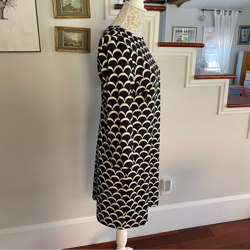 JB JULIE BROWN Black & White Scallop Pattern Dress XL NWT - Picture 3 of 7